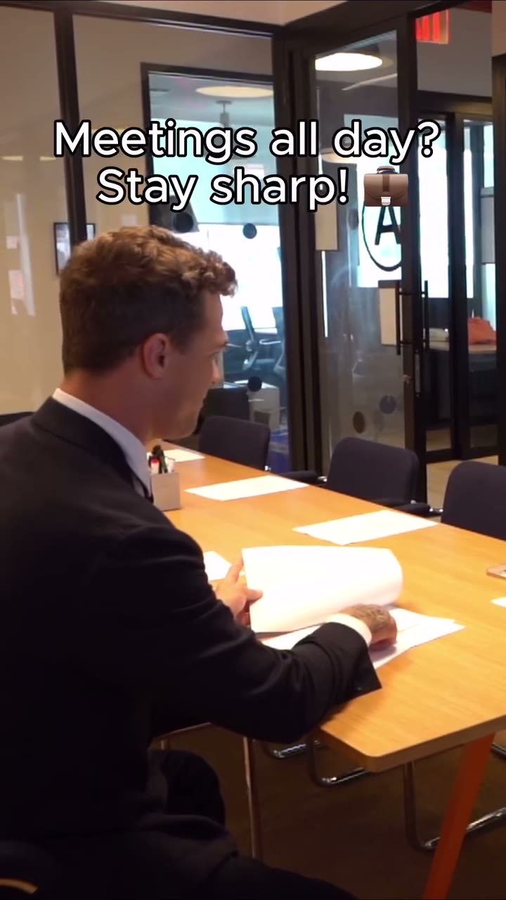 Man staying sharp through back-to-back meetings with Zip